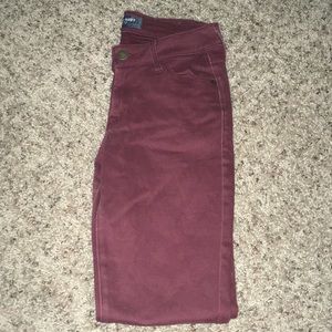 Burgundy Skinny Jeans